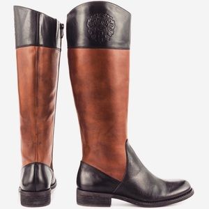 Vince Camuto “Kellini” Two-Toned Riding Boots